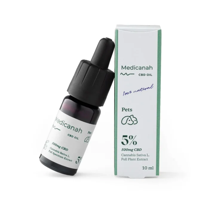 Extract ulei de cânepă CBD 5% spectru complet pentru câini și pisici, aromă șuncă fără THC